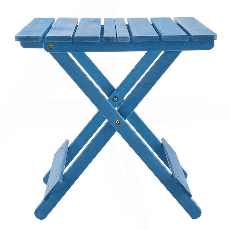 Table pliante carrée d'extérieur en bois massif pour terrasse, balcon, conception portable peu encombrante