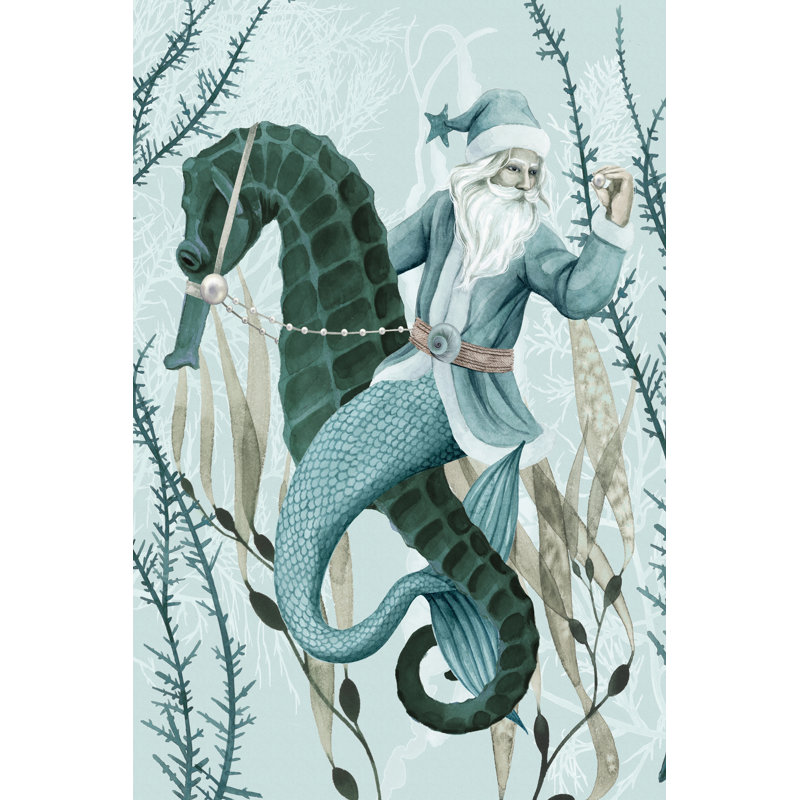 The Sea Santa II by Grace Popp - Wrapped Canvas Painting, 122cm H x 81cm W
