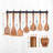 9 Piece Wooden Kitchen Utensils Set with Holder and Spoon Rest