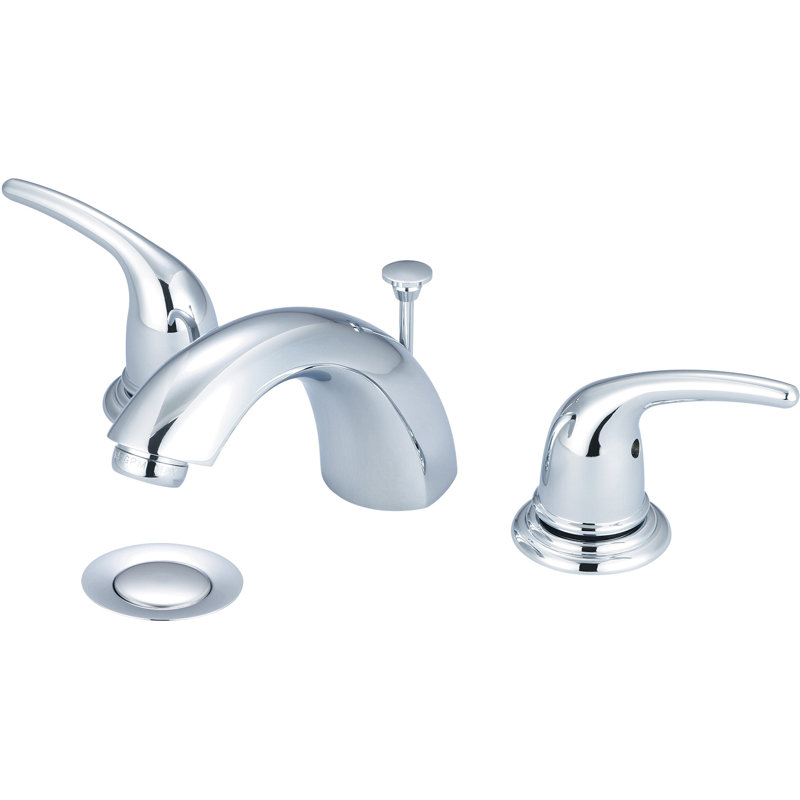 Widespread 2-handle Bathroom Faucet with Drain Assembly, Chrome