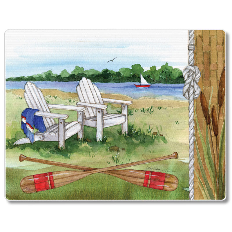 Planche à découper en verre trempé Lake Side 10 po x 8 po