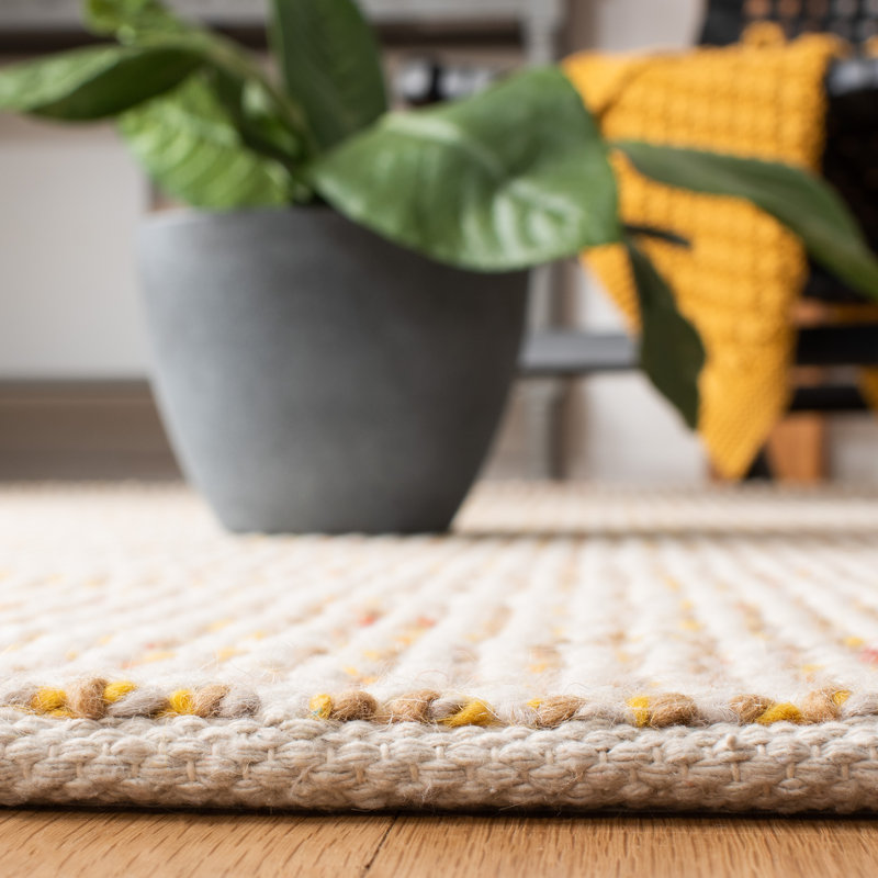 Ardonia Hand Woven Wool Rug, Rectangle 6' x 9'