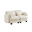 Canapé d'angle moderne capitonné, canapé 2 places en chenille beige, canapé compact