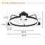 28In. LED Black Starry Night Smart App Control Low Profile Reversible Ceiling Fan 6 Speed Dimmable Fans With Lights Remote