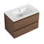 Meuble-lavabo mural avec lavabo en céramique et 2 tiroirs à fermeture en douceur-1380888950