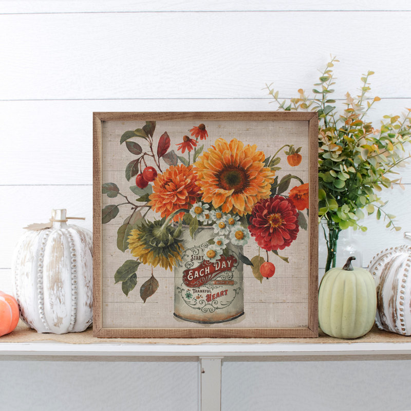 «Autumn in Bloom III» par Lisa Audit, H 4 po x l 4 po x P 1 po