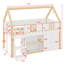 Lit mezzanine bas avec tablettes et armoires
