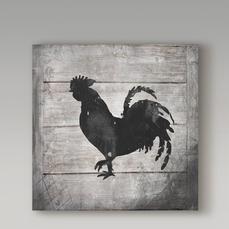 « black poulet », reproduction d’impression sur toile tendue, H 14 po x l 14 po x P 2 po