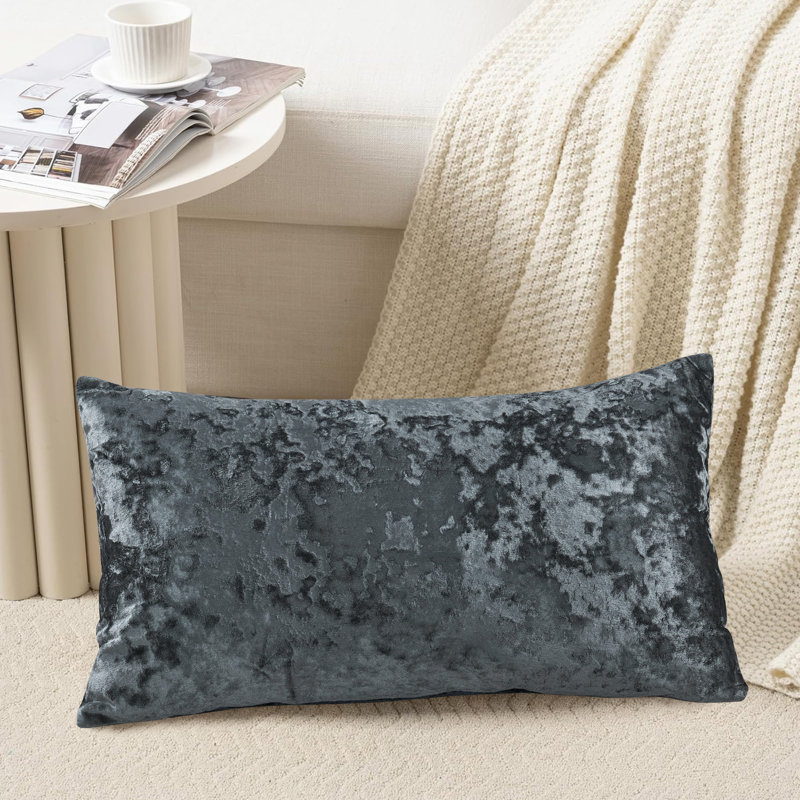 Housse de coussin lombaire en velours froissé, Métal industriel