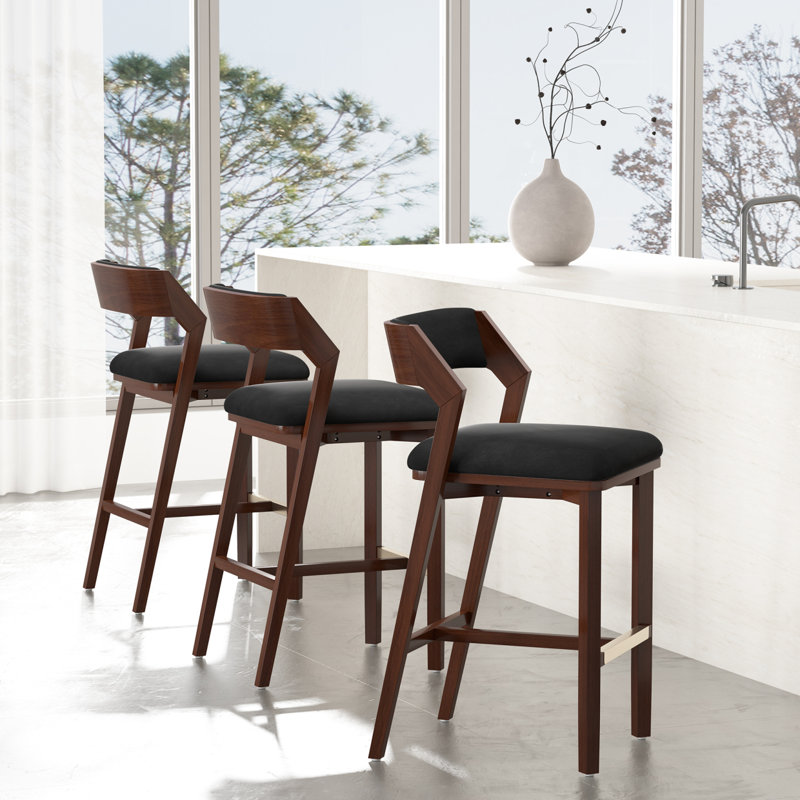 Tabouret de bar Patricia, Tabouret de bar (siège d'une hauteur de 28,9 po), Noir