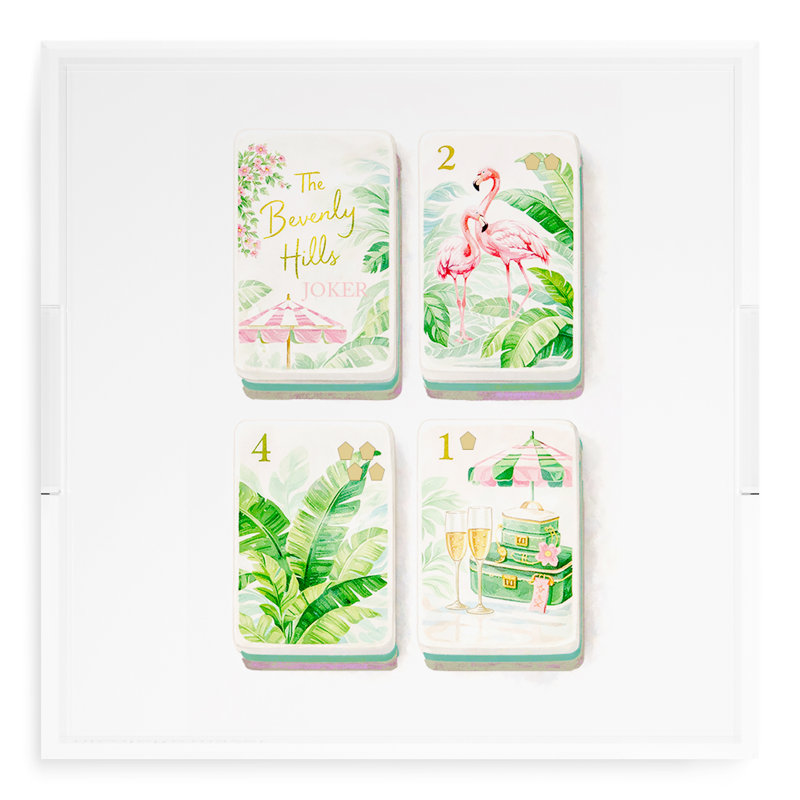 Mahjong Acrylic Decorative Tray, 18"W x 18"D x 2"H