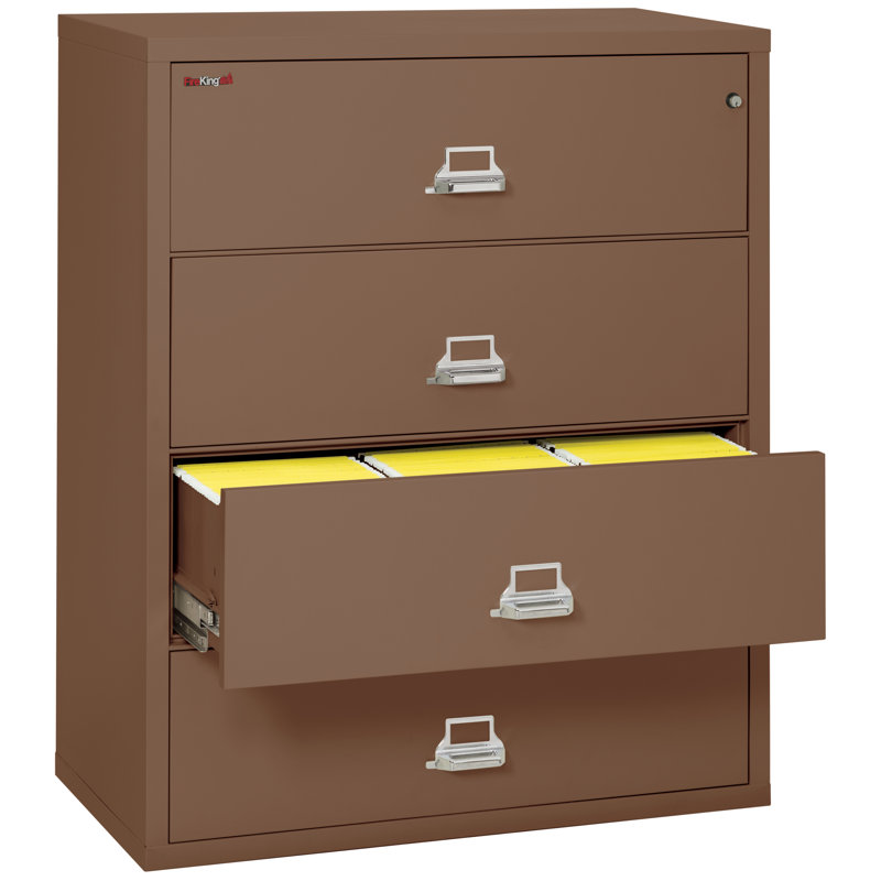 Fireproof 4 - Drawer File Cabinet, Key Lock, Tan