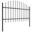 Chambersburg Black Metal Fence Panels-1880069794