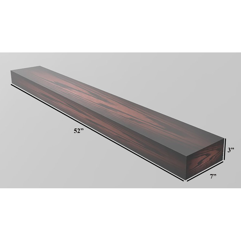Fidelio Oak Floating Shelf, Honey, 3'' H X 37'' W X 6'' D