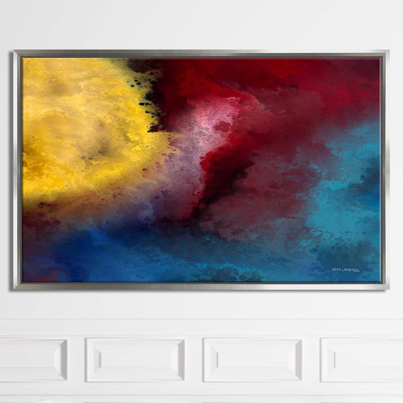«Let There Be Light, Genesis 1: 3» par Mark Lawrence, reproduction d'art, Cadre flottant argent