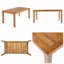 Ensemble de salle à manger en bois d'acacia durable avec 6 chaises en rotin pour l'extérieur et l'intérieur-1559902930
