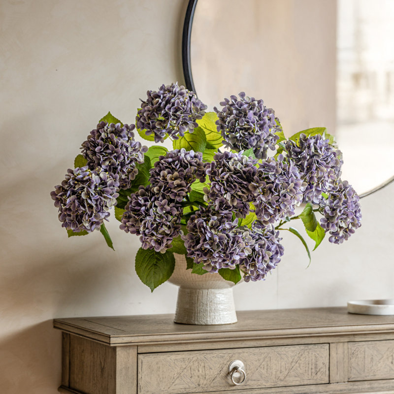 Vintage Hydrangea Floral Stem, Purple