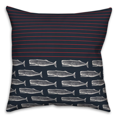  Coussin Whale and Stripes