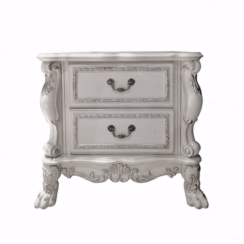 Table de chevet 2 tiroirs Woodenen, Brun