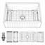 Évier de cuisine de ferme 33 po blanc - 33 po x 20 po x 10 po en porcelaine blanche