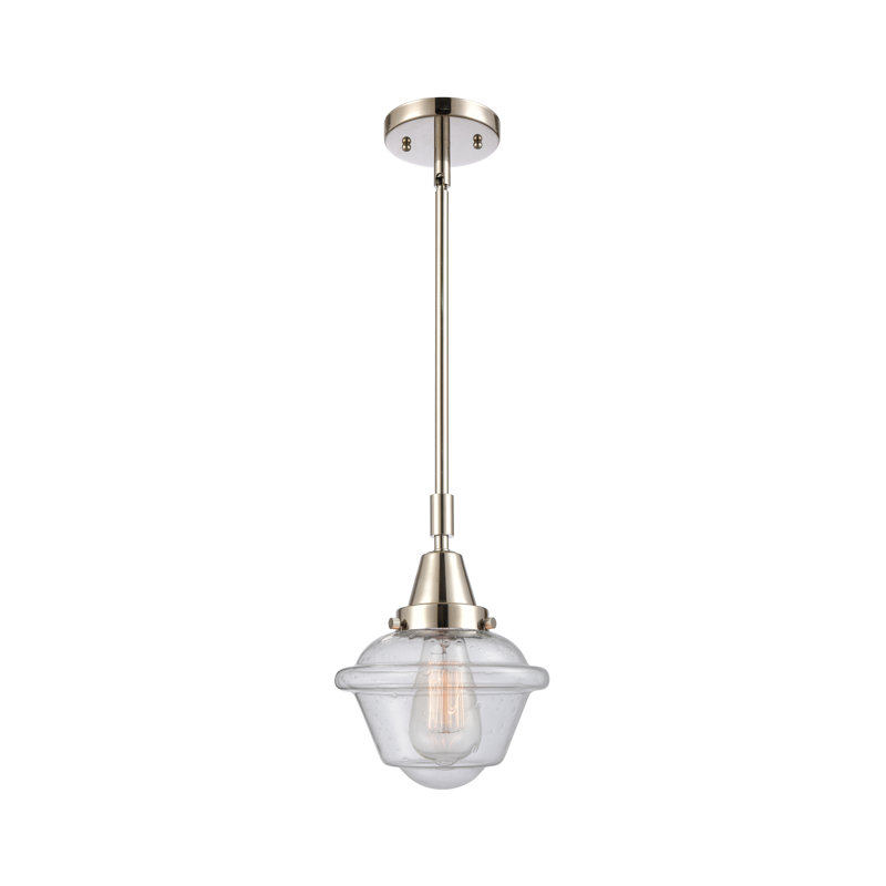 Luminaire suspendu simple à 1 lumière, Ampoule non incluse, Nickel poli