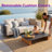 4 Pieces Aluminum Outdoor Patio Sofa Seating Group With 8.7'' Seat Cushions