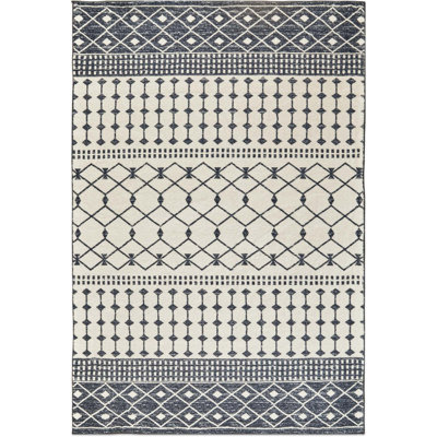 Imitation Cashmere Geometric Striped Carpet