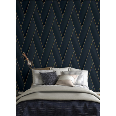 Kora Non-Pasted Vinyl Geometric Wallpaper Roll