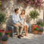 Solid Wood Fir Outdoor Bench-800432988