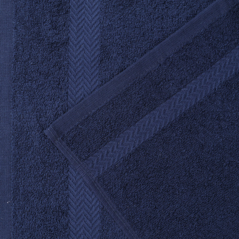 Lightweight Cotton Quick-Drying Bathroom Towel Set, Blue, Bath Towel - 4 Pack