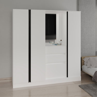 Armoire, chambre à coucher, blanc