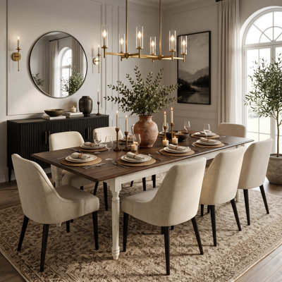 30.1'' H X 63''-78.7'' W X 35.4'' D Extendable Dining Table