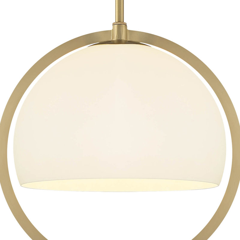 Bailen 1-Light Dimmable Adjustable Pendant, Brushed Gold, 12.5" H x 12" W x 12" D
