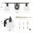 3-Light Bathroom Vanity Light with Clear Glass Shades