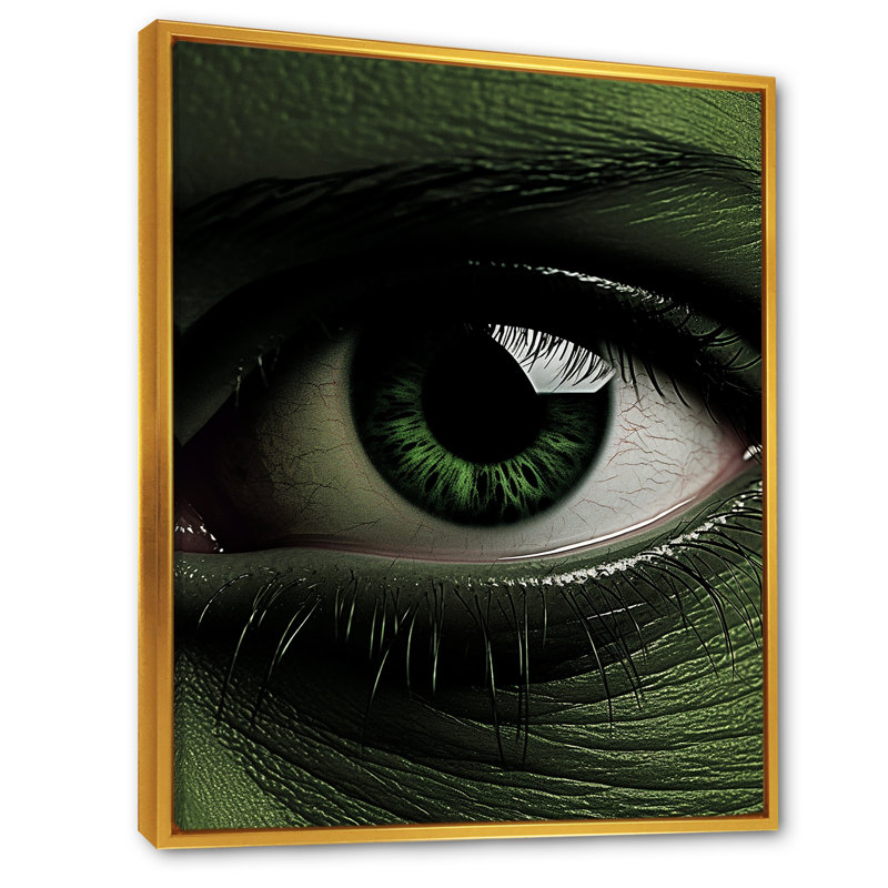 Emerald Eye Dream sur impression sur toile, Cadre flottant doré, H 20 po x l 12 po x P 1 po