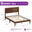 Structure de lit plateforme Mid Century en bois massif avec support en lattes de bois, noyer noir-1904663219-1904663217