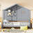 Gideon House Bed With Shelves-2107982355