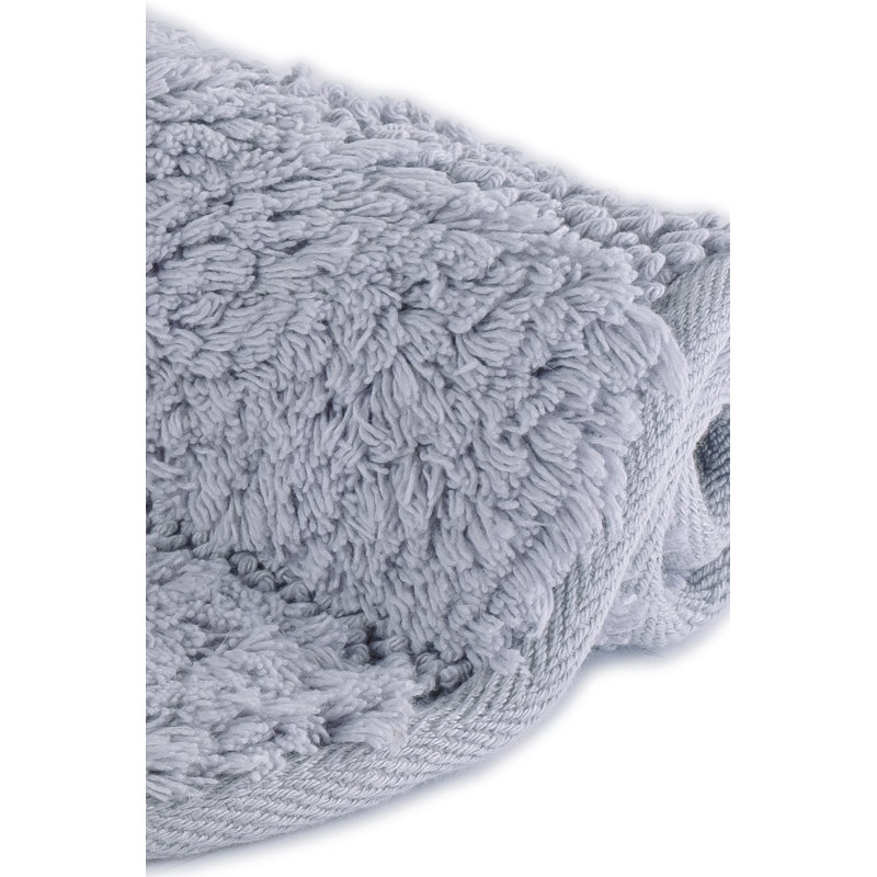 Attaway Cotton Non-Slip Non-Slip Bath Mat, Grey