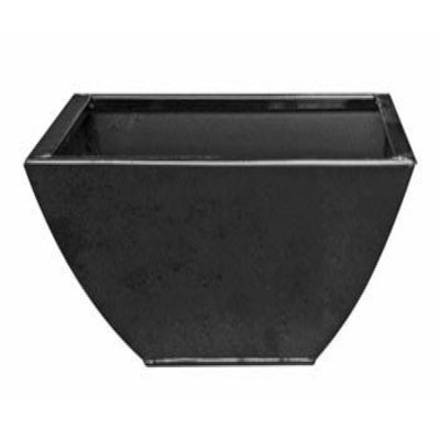 Black Tapered Square Metal Planter