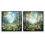 Birch Woods Whispering Winds - Ensemble de 2 carrés de forêt-704983658-704983659