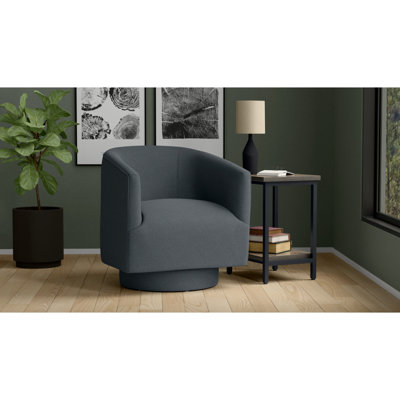 Fauteuil d'appoint pivotant bleu