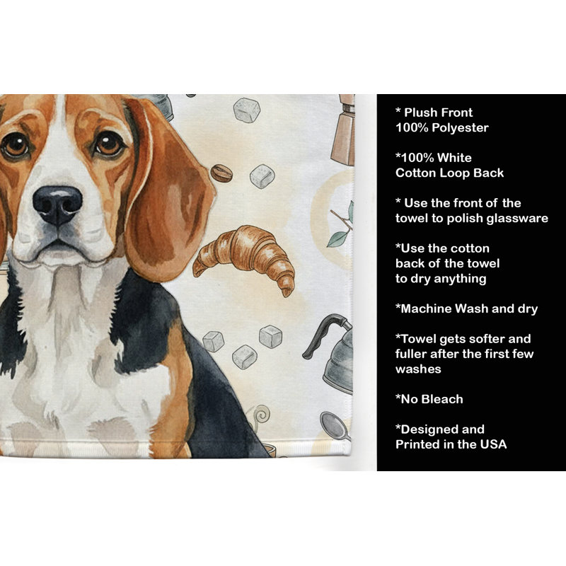 Beagle Coffee Bar Kitchen Towel, Beagle