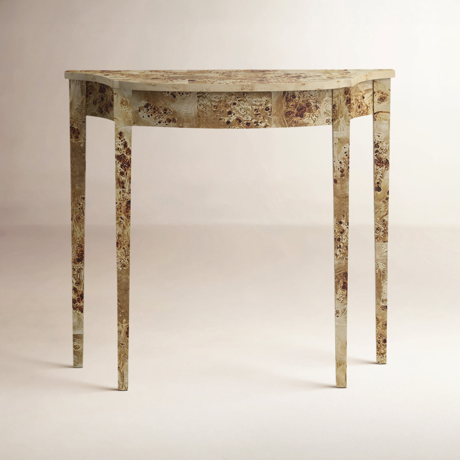Kal 36" Burl Console Table, Natural Burl