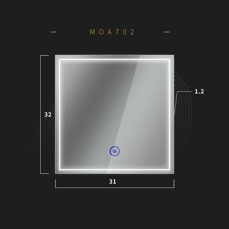 Miroir de salle de bain Kajetan, 31 po x 32 po