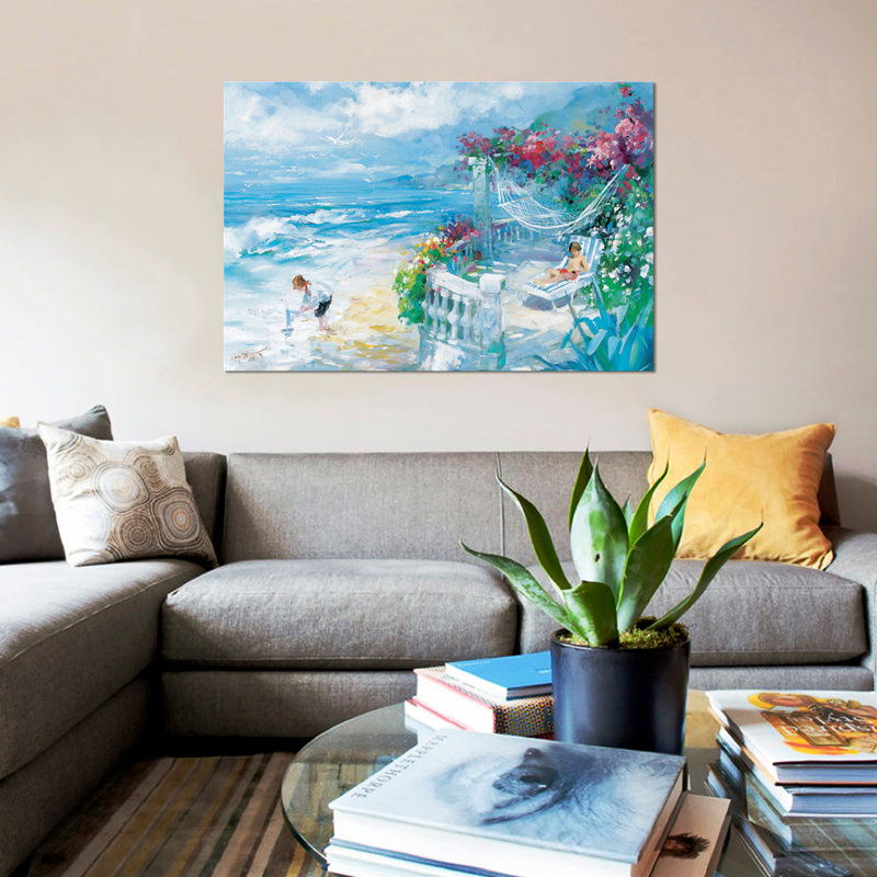 «Tranquility», reproduction sur toile, H 8 po x l 12 po x P 0,75 po, Pas de tapis, Toile tendue