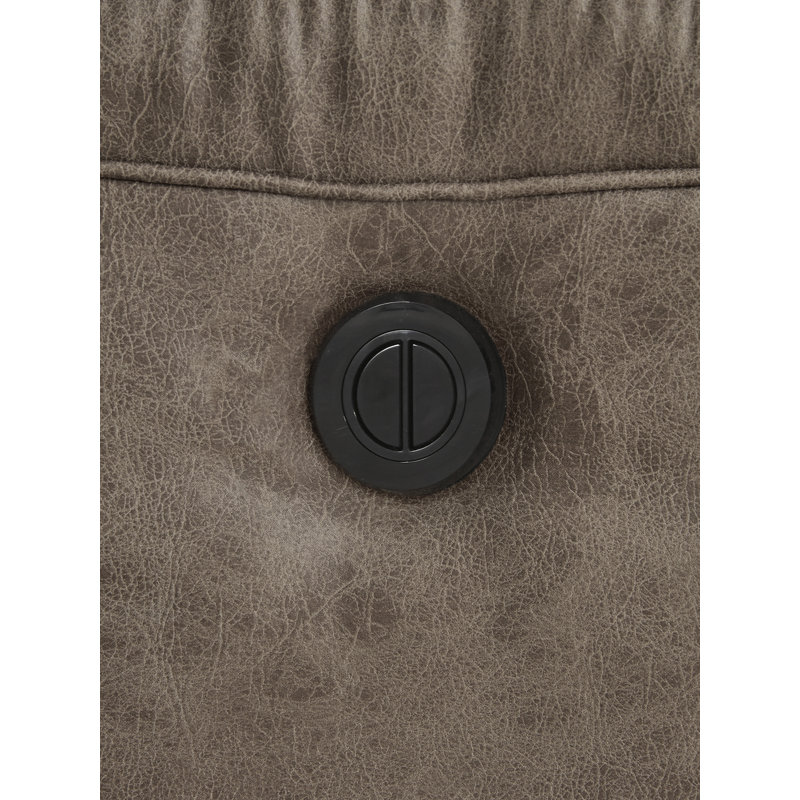 Fauteuil inclinable manuel berçant Aky, similicuir lisse, Marron clair