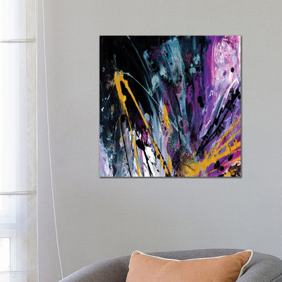 Supernova Splash, Purple Gold by Julia Di Sano - 1 Piece Wrapped Canvas Wall Art