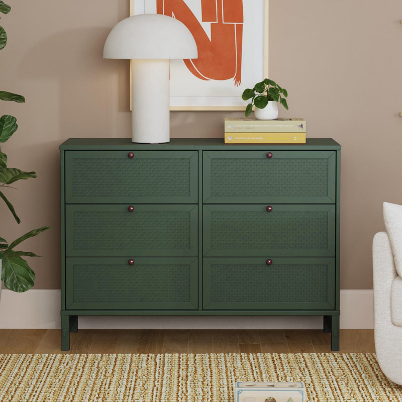 Margot 6-Drawer Dresser, Forest Green
