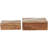 Mango Wood Decorative Brown Box with Silver Diagonal Stripes Set