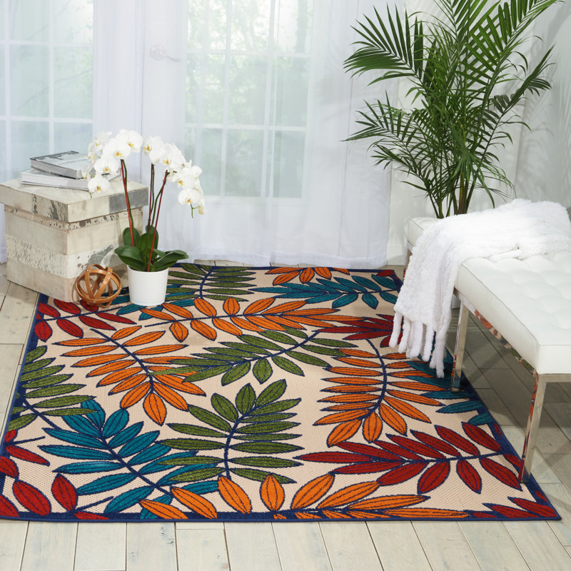 Adiya Floral Indoor Rug, Rectangle 10' x 14'